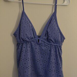 Blue / Lavendar Swimsuit / Athletic Top - Small / Medium